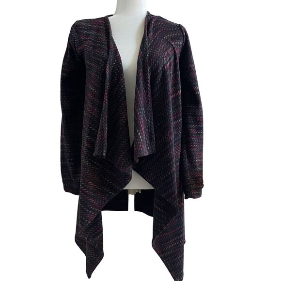 Cuddl Duds Wrap Cardigan Sweater Womens Small‎ Open Front Waterfall Multicolor - Picture 1 of 10